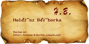 Halász Bíborka névjegykártya